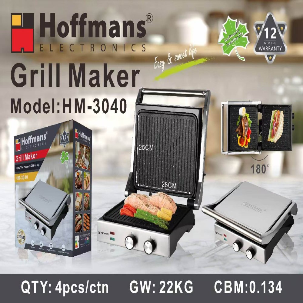 Sandwich Maker, Steak Grill & Waffle Maker Grill / Panini Press HM-3040